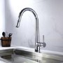 1.5 Bowl Chrome Stainless Steel Reversible Inset Kitchen Sink with Pull Out Mixer Tap Set - Enza