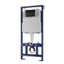 Wall Hung Toilet with Soft Close Seat, Gunmetal Flush Plate, 1168mm Frame & Cistern - Albi