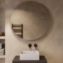 Round Backlit Bathroom Mirror with Battery Operated Lights 800mm - Elio