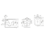 Wall Hung Toilet with Soft Close Seat, Brushed Bronze Pneumatic Flush Plate, 1168mm Frame & Cistern - Roma