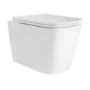 Wall Hung Toilet with Soft Close Toilet Seat, Brushed Bronze Flush Plate, 820mm Frame & Cistern - Albi