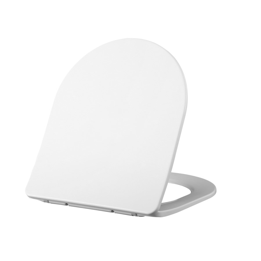ONLY OPENED - White Round Soft Close Toilet Seat with Quick Release - Roma