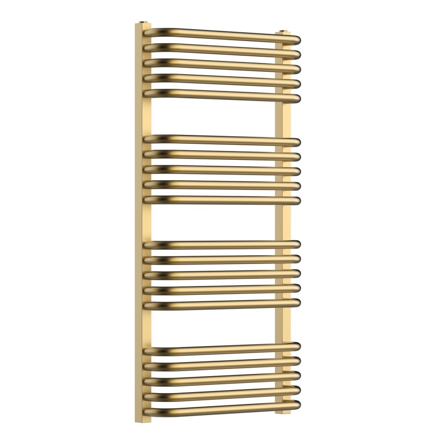 Brass Curved Towel Radiator 1000 x 500mm - Ember