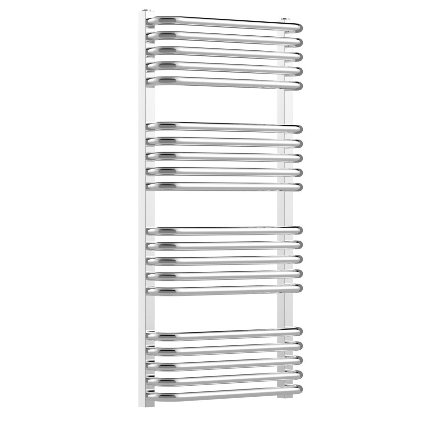 Chrome Curved Towel Radiator 1000 x 500mm - Ember