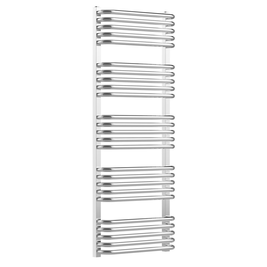 Chrome Curved Towel Radiator 1270 x 500mm - Ember