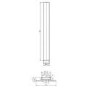 Chrome Curved Towel Radiator 1530 x 500mm with Pipe Kit and Straight Valves - Ember