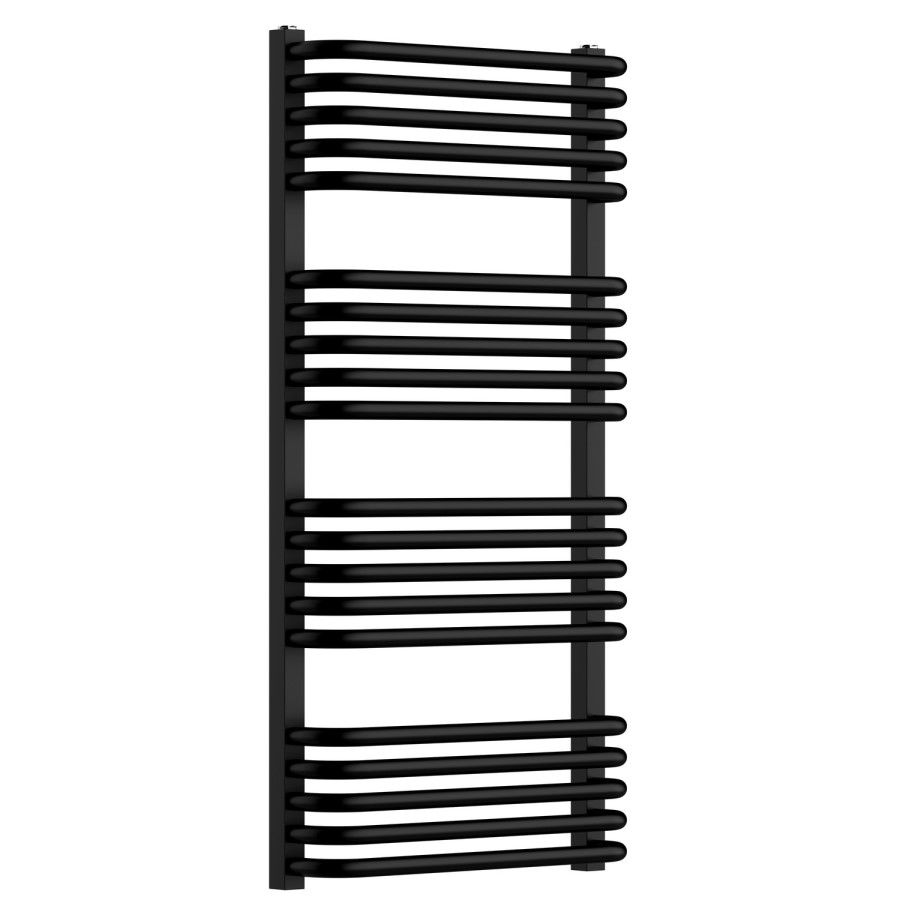 Black Curved Towel Radiator 1000 x 500mm - Ember