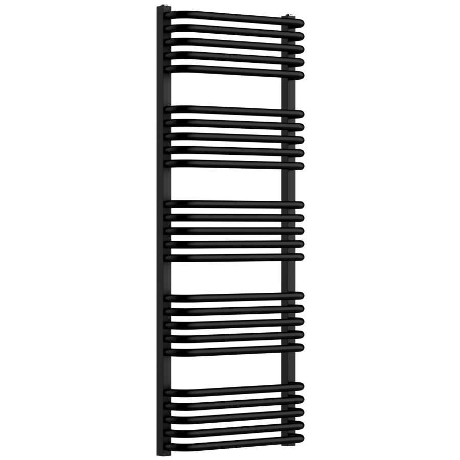 Black Curved Towel Radiator 1270 x 500mm - Ember