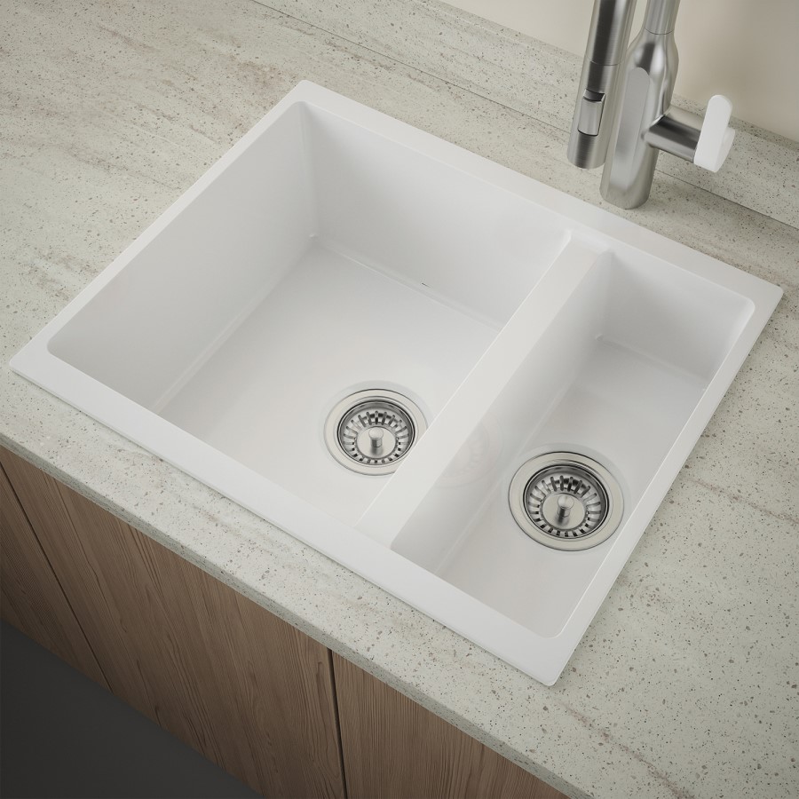 1.5 Bowl White Ceramic Kitchen Sink- Taylor & Moore Esme