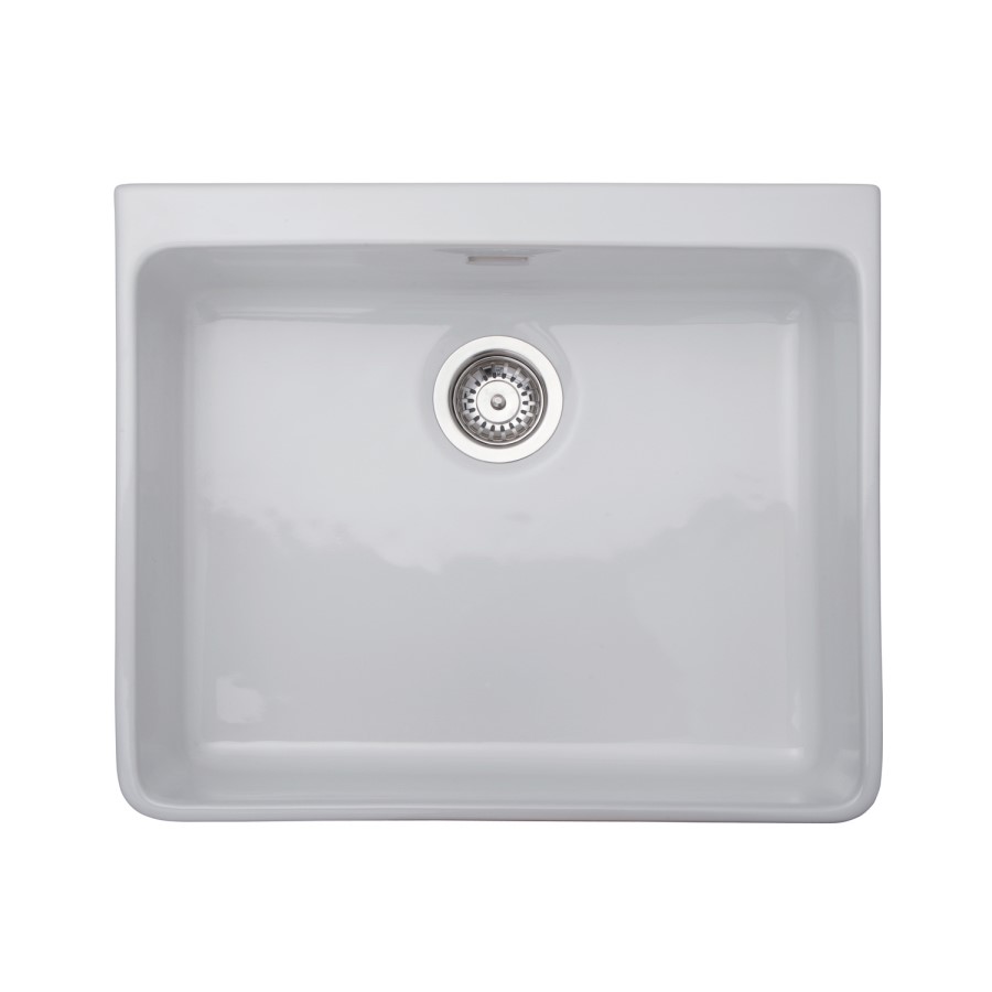 GRADE A1 - Single Bowl White Ceramic Belfast / Butler Kitchen Sink - Taylor & Moore Esme