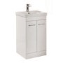 600mm White Freestanding Vanity Unit with Basin - Camborne