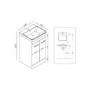 500mm Dark Grey Freestanding Vanity Unit with Basin - Camborne