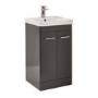 600mm Dark Grey Freestanding Vanity Unit with Basin - Camborne