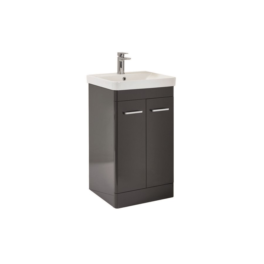 600mm Dark Grey Freestanding Vanity Unit with Basin - Camborne