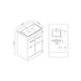 600mm Dark Grey Freestanding Vanity Unit with Basin - Camborne