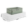 560mm Matt White Wall Hung Floating Basin Shelf and Green Basin - Evora