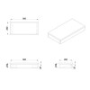 560mm Matt White Wall Hung Floating Basin Shelf and Pink Basin - Evora