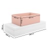 560mm Matt White Wall Hung Floating Basin Shelf and Pink Basin - Evora