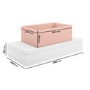 560mm Matt White Wall Hung Floating Basin Shelf and Pink Basin - Evora