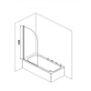 Freestanding Shower Bath Single Ended Left Hand Corner with Chrome Bath Screen 1650 x 780mm - Faro