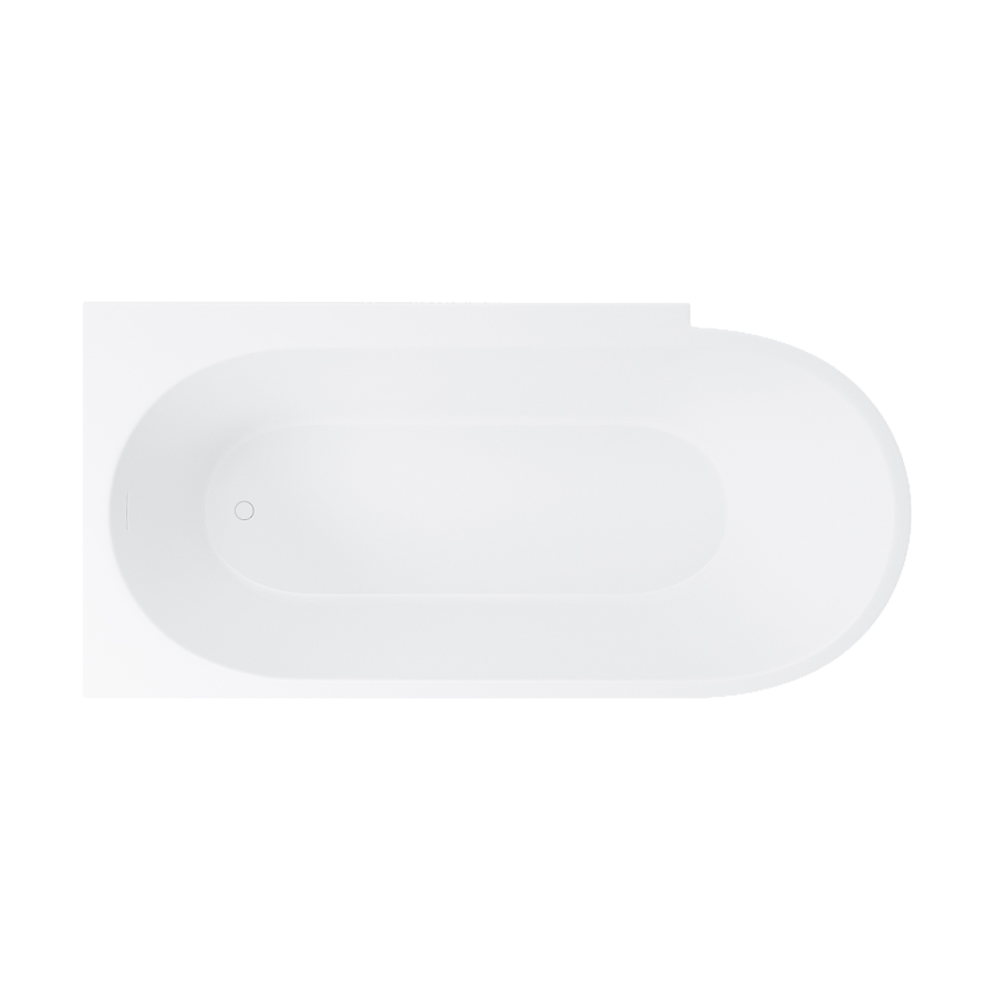 Freestanding Shower Bath Single Ended Left Hand Corner & Brushed Brass Screen 1650 x780 mm - Faro