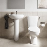 Twyford Pedestal Basin and Close Coupled Toilet Pack Twyford Pedestal Basin and Close Coupled Toilet Pack