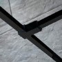 Black 1600mm Grid Walk in Shower Enclosure with Tray & Return Panel - Nova