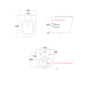 Grade A1 - Black Wall Hung Rimless Toilet with Soft Close Seat - Verona