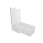 Delta Left Hand L Shaped 1700 Shower Bath Suite