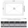 1200x800mm Anti-Slip Rectangular Ultra Low-Profile Profile Shower Tray 25mm with Waste - White Stone Resin - Harmony