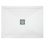 1200x900mm Rectangular Ultra Low-Profile Profile Shower Tray 25mm with Waste - White Stone Resin - Harmony