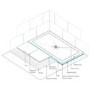 1400x800mm  Anti-Slip Rectangular Ultra Low-Profile Profile Shower Tray 25mm with Waste - White Stone Resin - Harmony