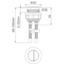 Close Coupled Closed Back Comfort Height Toilet with Soft Close Seat and Chrome Push Button - Indiana