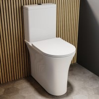 White Round Toilet Seat with Soft Close and Quick Release - Roma