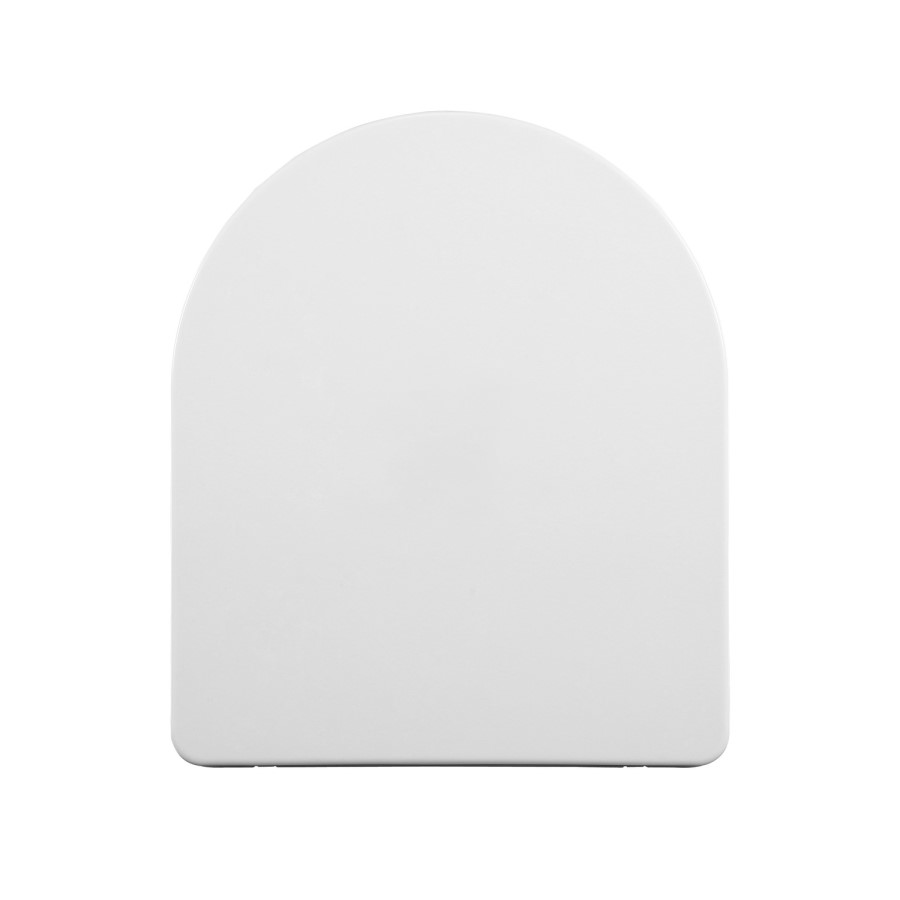Close Coupled Closed Back Comfort Height Toilet with Soft Close Seat and Chrome Push Button - Indiana