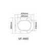 Close Coupled Closed Back Comfort Height Toilet with Soft Close Seat and Black Push Button - Indiana