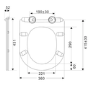 Close Coupled Rimless Open Back Toilet with Soft Close Seat - Indiana