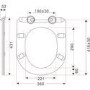 Close Coupled Rimless Open Back Toilet with Soft Close Seat - Indiana