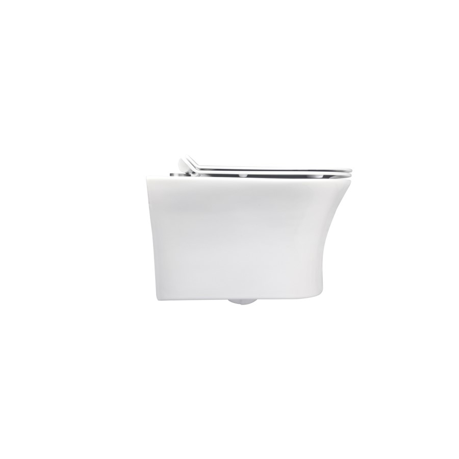 ONLY OPENED - Indiana Wall Hung Toilet 1160mm Pneumatic Frame & Cistern & White Glass Flush Plate