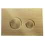 Wall Hung Rimless Toilet with Soft Close Seat, Brushed Brass Mechanical Flush Plate, 1168mm Frame & Cistern – Indiana