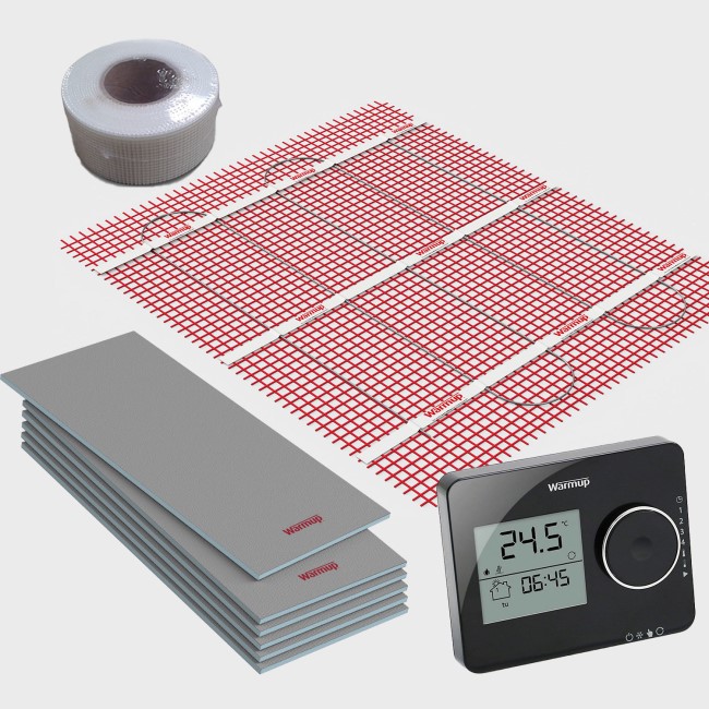 5sqm Electric Underfloor Heating Kit with Tempo Thermostat - Warmup Sticky Mat