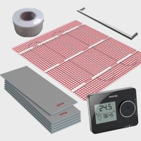 5sqm Electric Underfloor Heating Kit with Tempo Thermostat & Heated Towel Bar - Warmup Sticky Mat