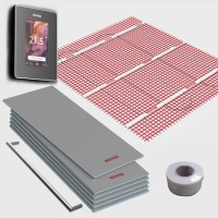 5sqm Electric Underfloor Heating Kit with 6iE WiFi Onyx Black Thermostat & Heated Towel Bar - Warmup Sticky Mat