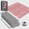 2sqm Electric Underfloor Heating Kit with 6iE WiFi Onyx Black Thermostat &amp; Heated Towel Bar - Warmup Sticky Mat