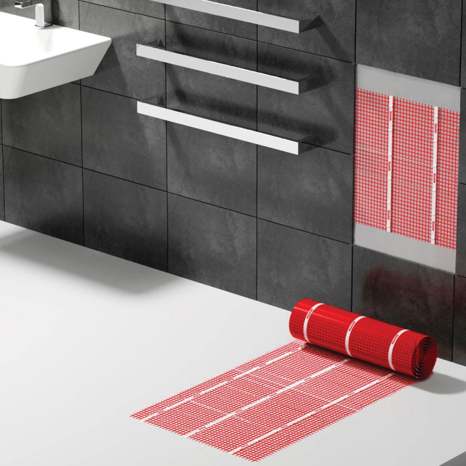 1sqm Electric Underfloor Heating Kit with 6iE WiFi Bright Porcelain Thermostat Warmup Sticky