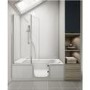 Walk In Shower Bath Left Hand with Bath Screen & Bath Seat 1700 x 750mm - Kineduo