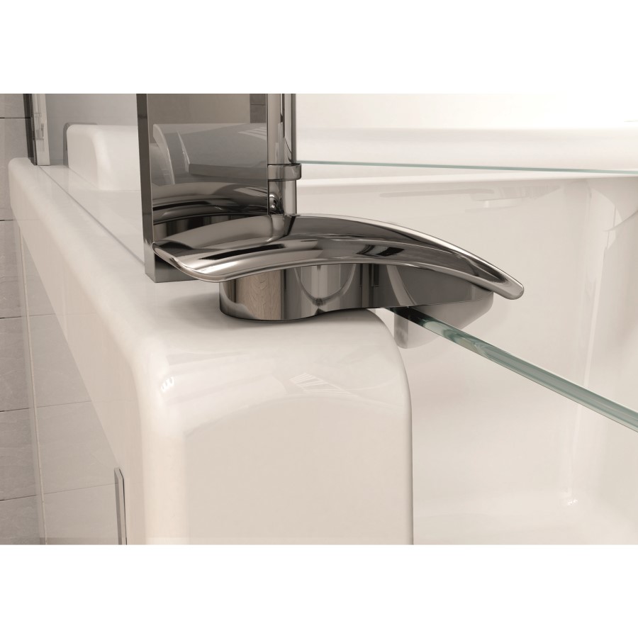 Walk In Shower Bath Left Hand with Bath Screen & Bath Seat 1700 x 750mm - Kineduo