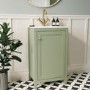 500mm Green Freestanding Vanity Unit with Basin - Kinsley