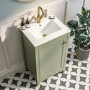 500mm Green Freestanding Vanity Unit with Basin - Kinsley