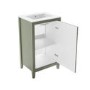 500mm Green Freestanding Vanity Unit with Basin - Kinsley